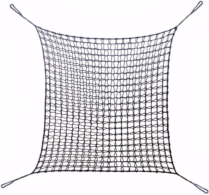 WanRomJun Climbing Cargo Net for Kids - Double Layers Heavy Duty Playground Safety Net, Outdoor Climbing Net for Treehouse Accessories, Backyard, Jungle Obstacle Training & Adventure(3.2x9.8ft),Black - Image 1